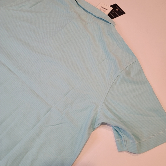 Linksoul Edwards Stripe Polo Dry-Tek Aqua Color Men's Size Small (LS1119) New! - Picture 11 of 12